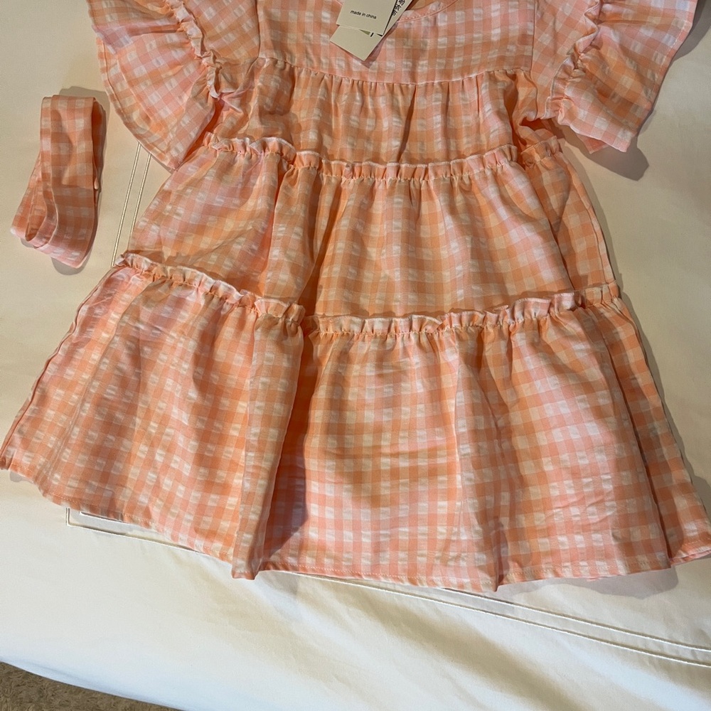 Pink Gingham Kids Dress
